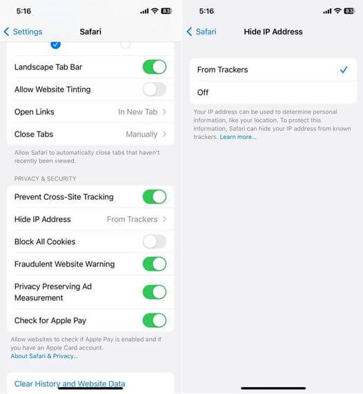 Hide ip address