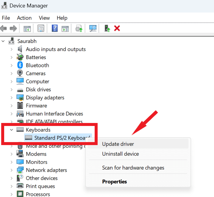 Update Keyboard Drivers