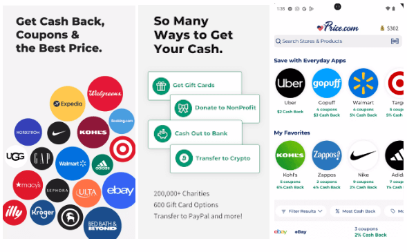 Price- Cash back & Coupons