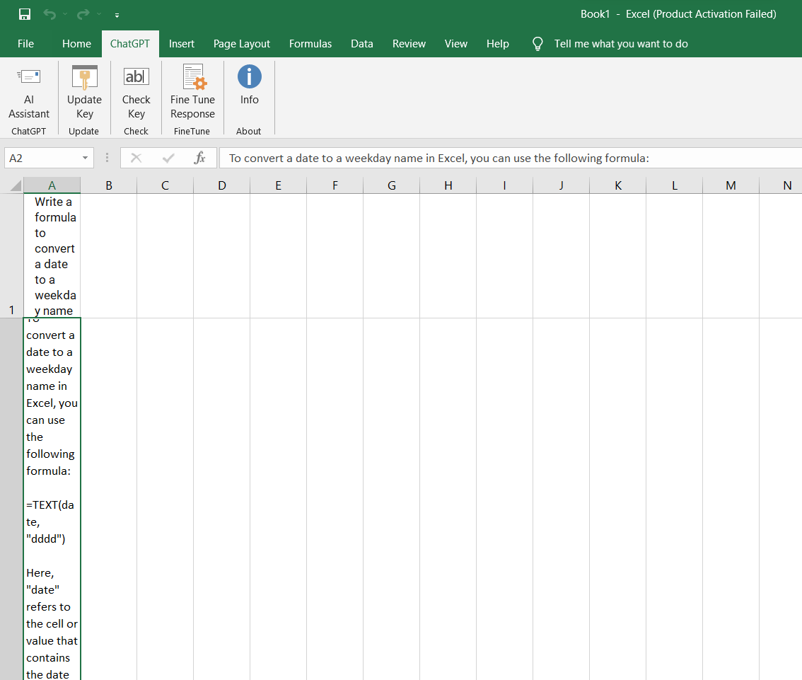 Excel sheet