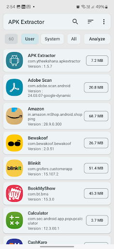 APK Extractor app