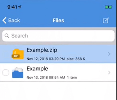 zip files open