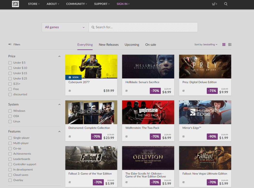 GOG games