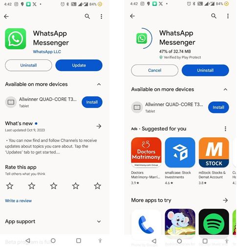 Update or Reinstall WhatsApp Messenger