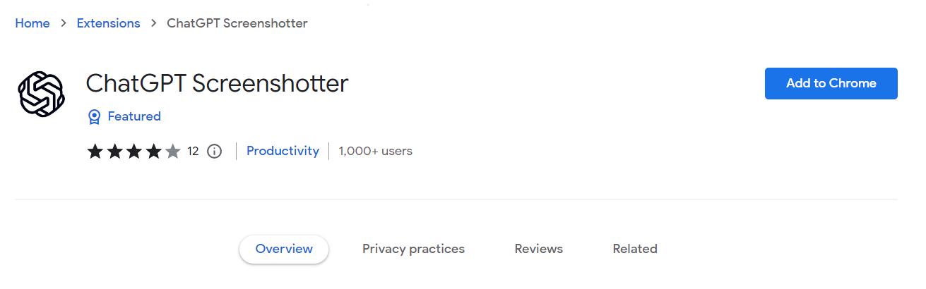 ChatGPT Screenshot Extension