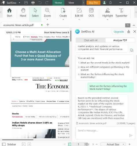 Analyzes PDF Documents