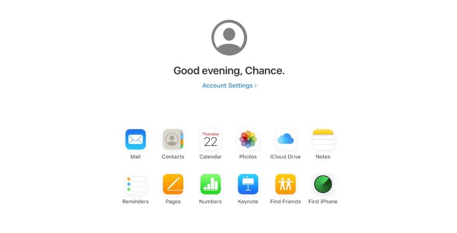 icloud user interface