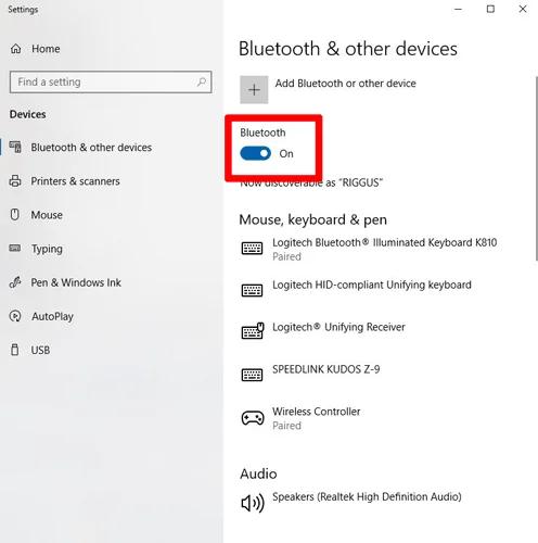 Bluetooth on
