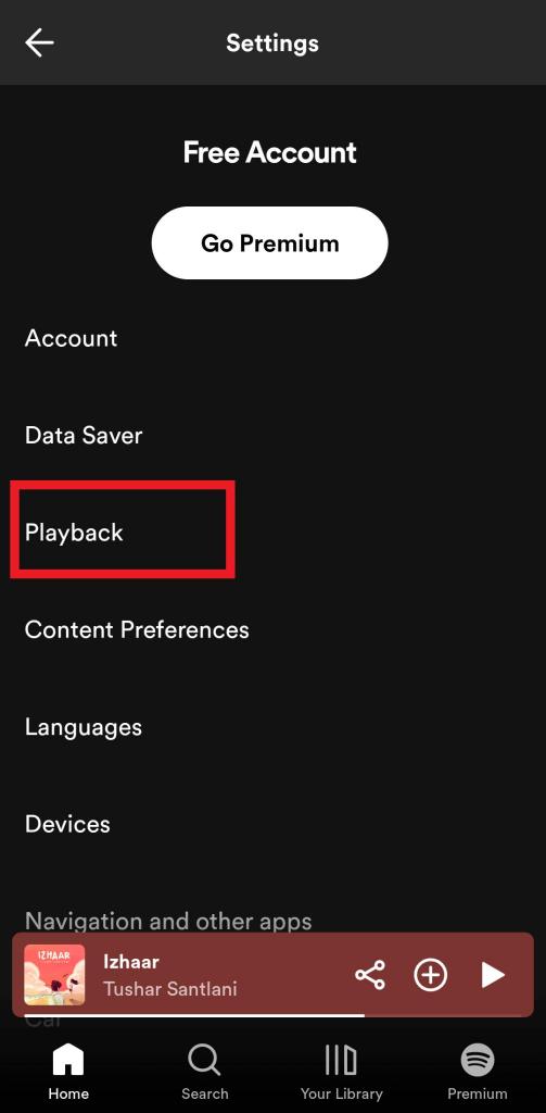Playback option