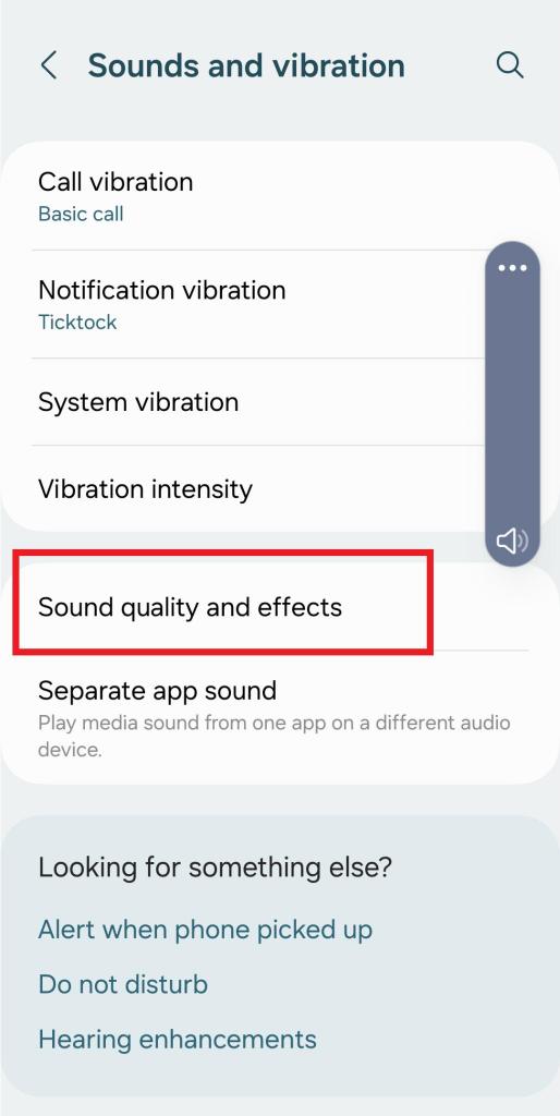 Sound quality and effects option