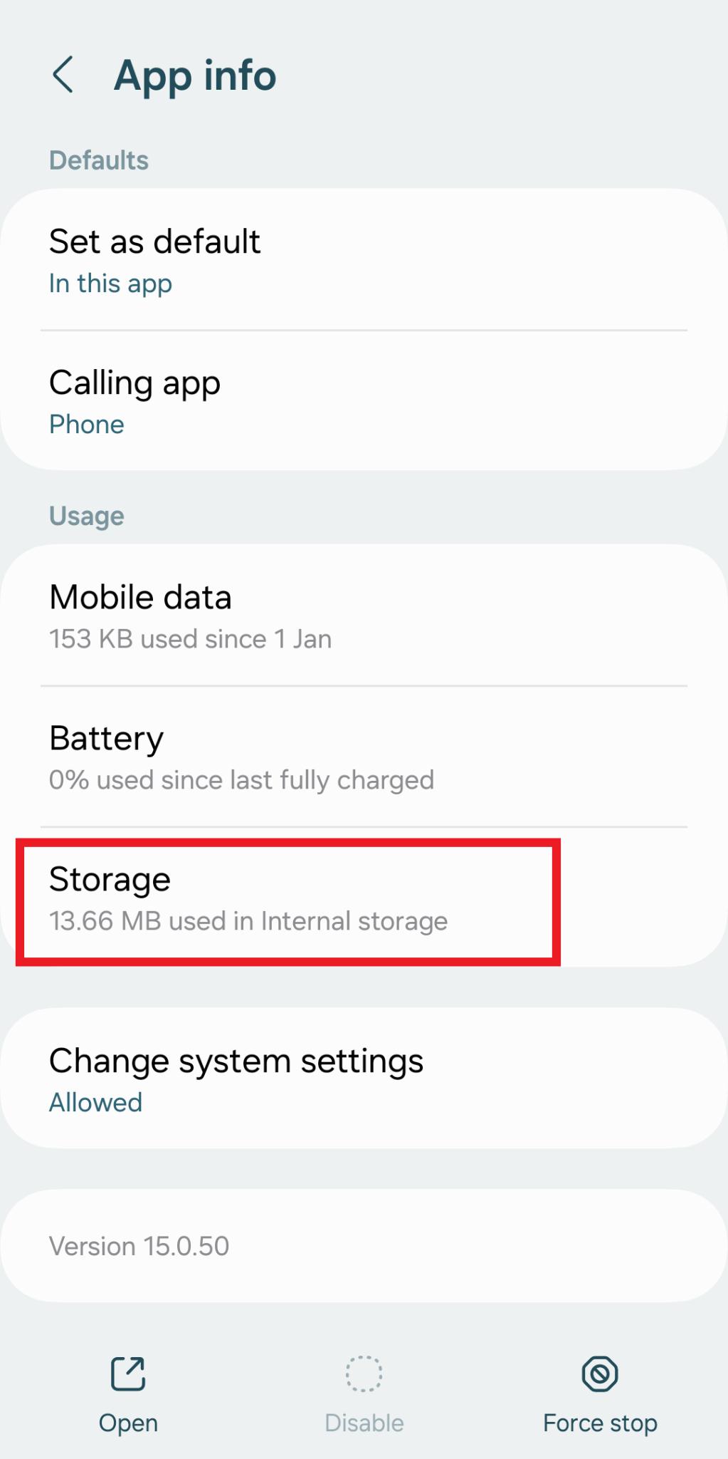 Storage option