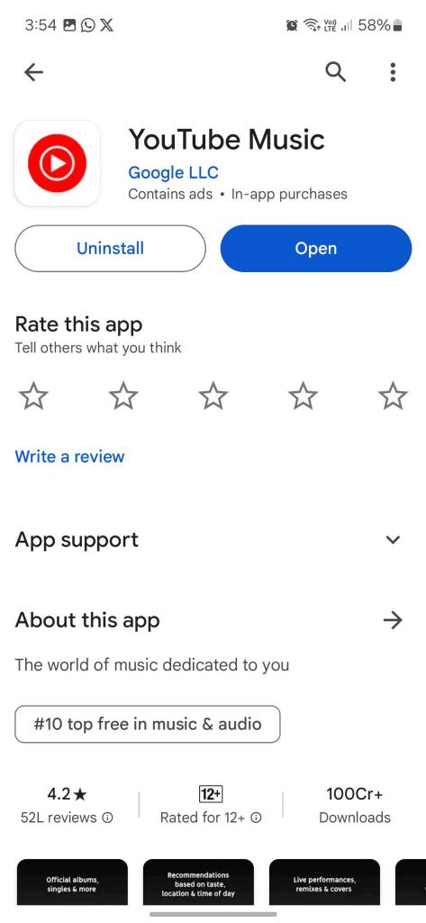Update the YouTube Music App