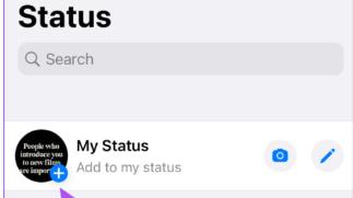 Add to My Status option