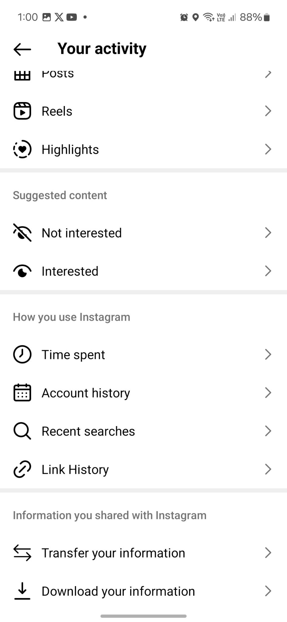 Download your information