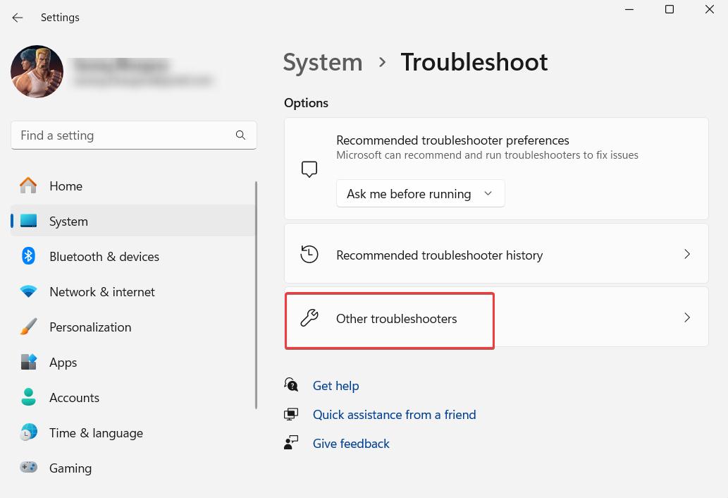 Other troubleshooters