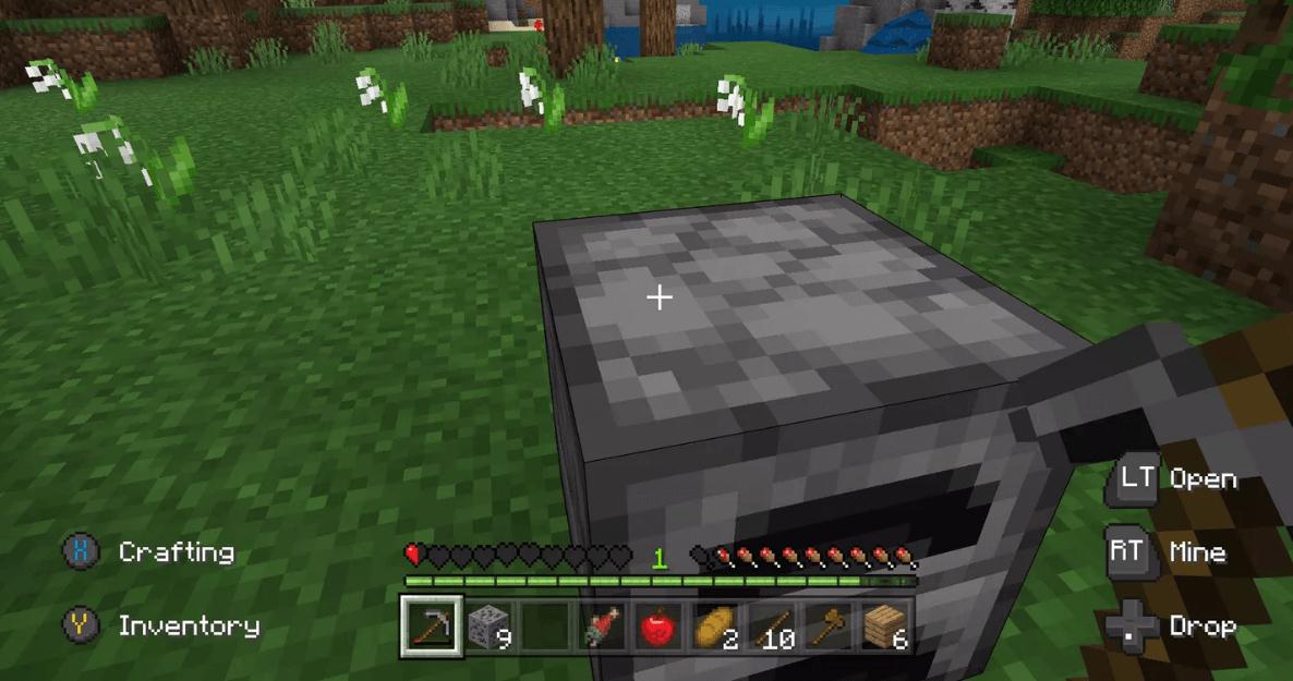 coal into the bottom square