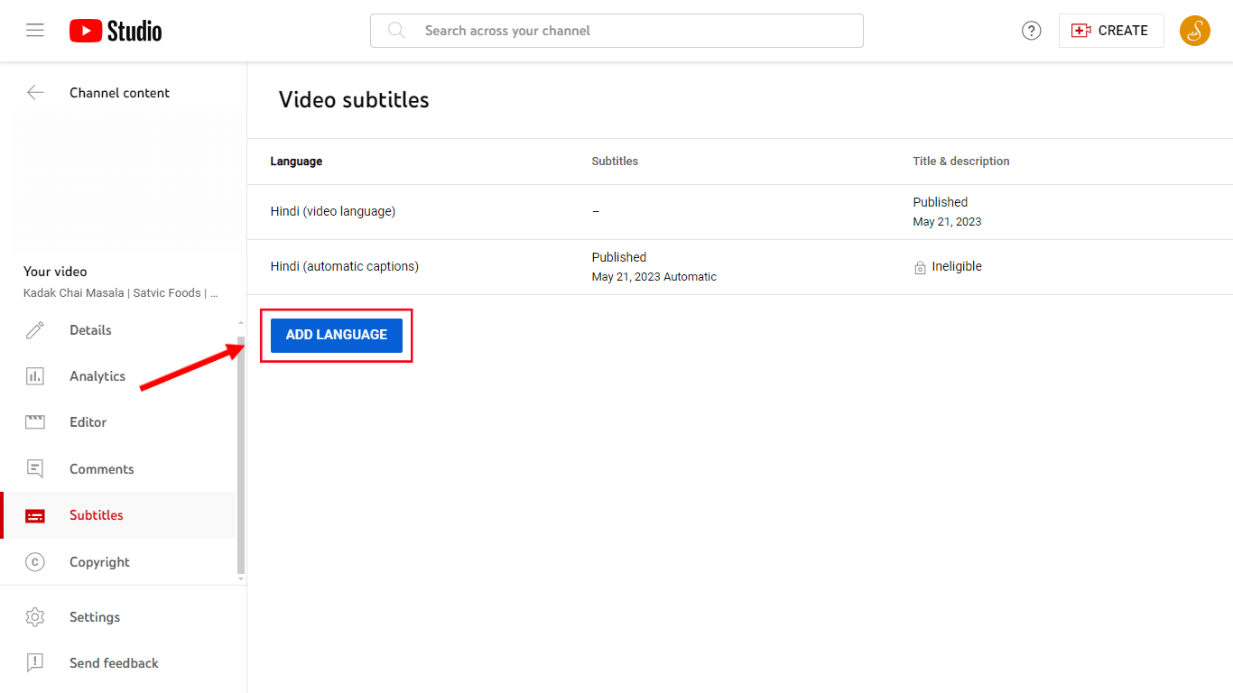 add your preferred language to the video using YouTube auto subtitle maker.