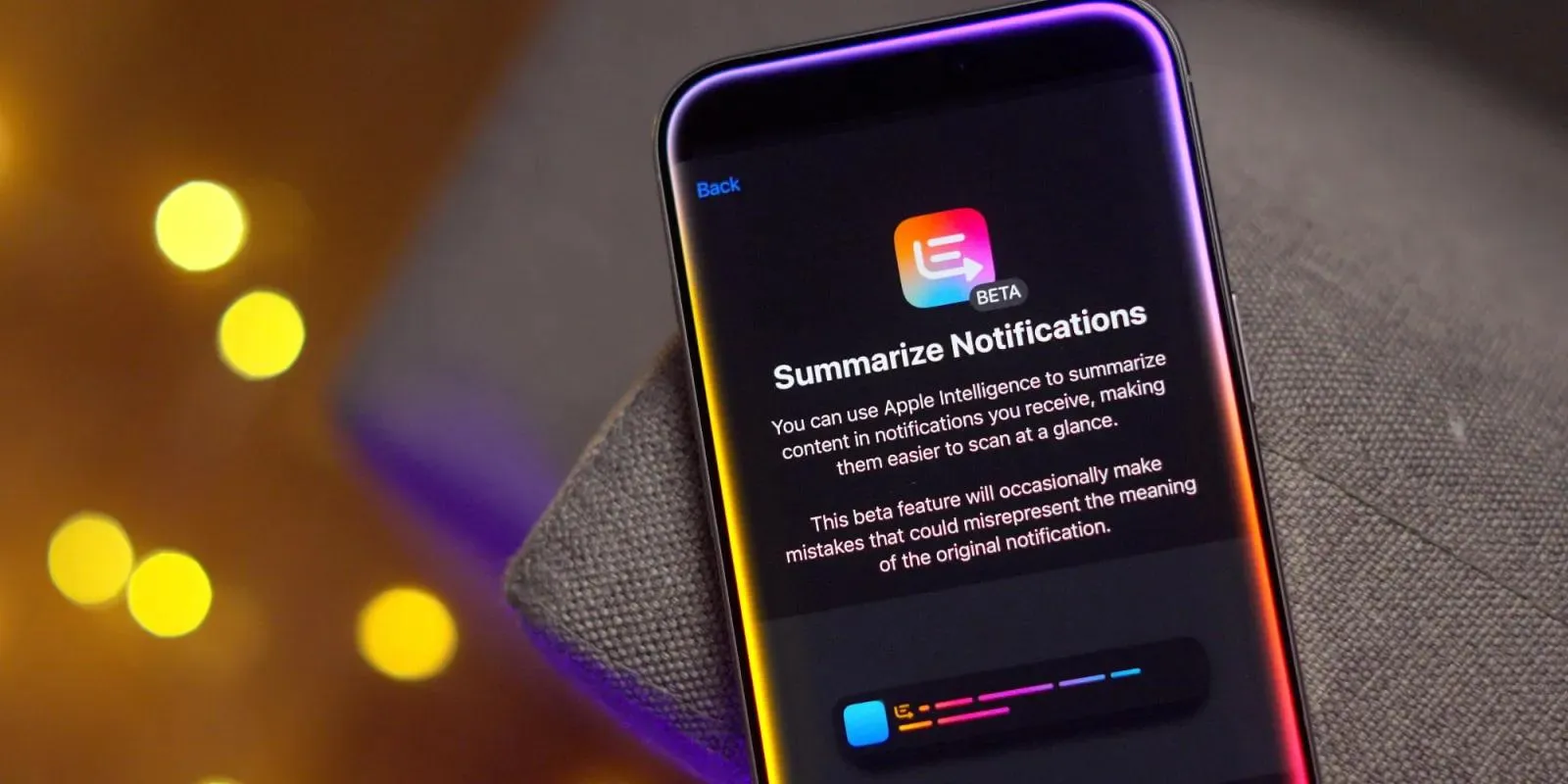 Notification Summary Feature