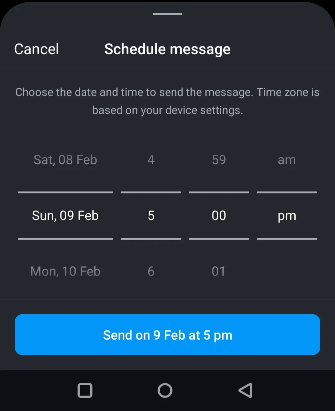 scheduled your message