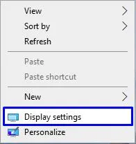 click Display Settings
