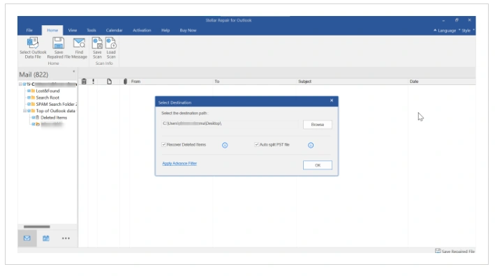 Click on the PST choice