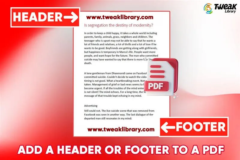How to Add a Header or Footer to a PDF Document