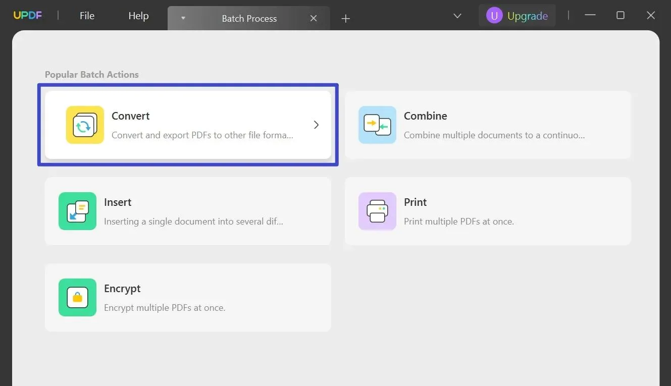 UPDF Batch Processing